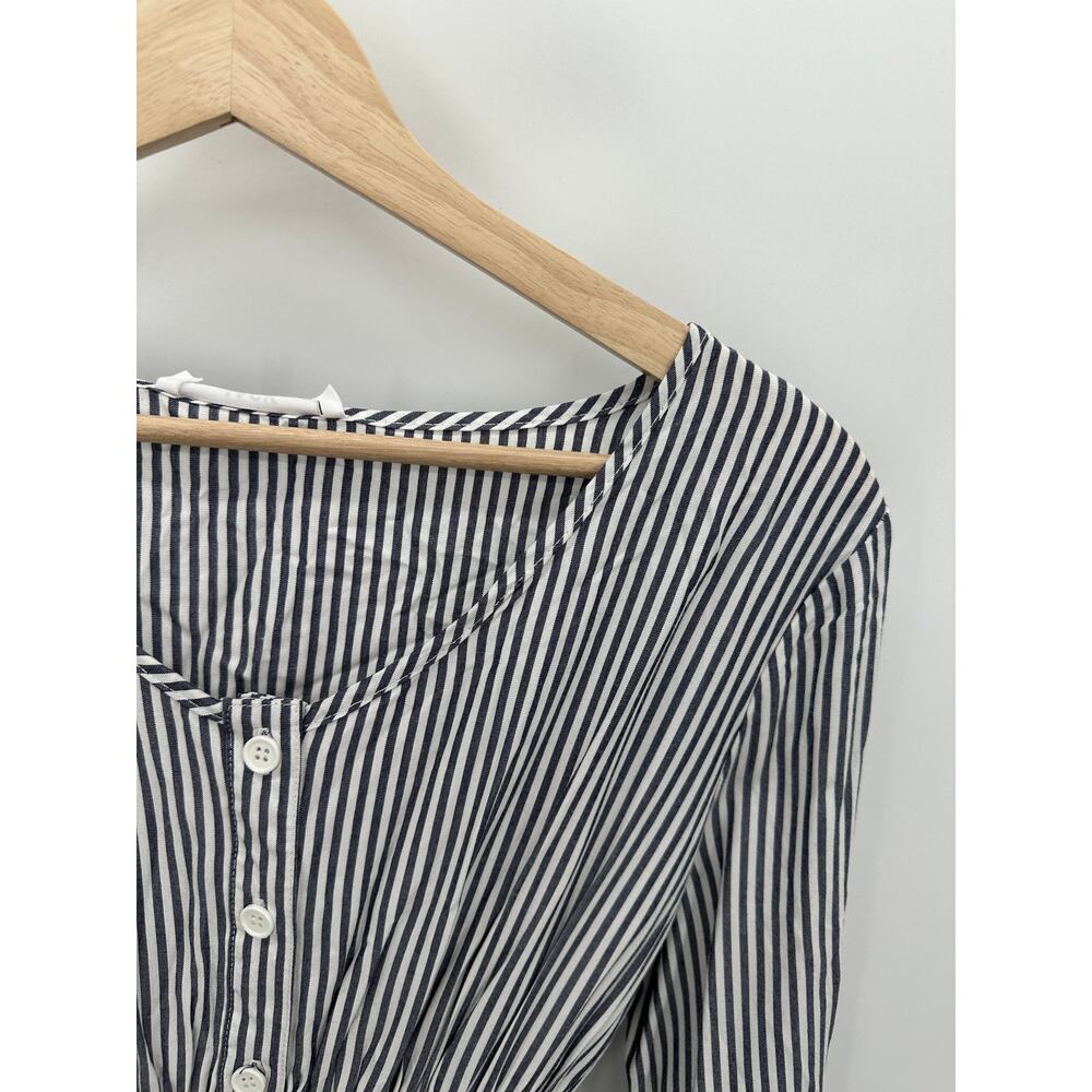 Jack BB Dakota Womens Blue Striped Smocked Dress Size S NWT Cosplay Sailor - Picture 5 of 9